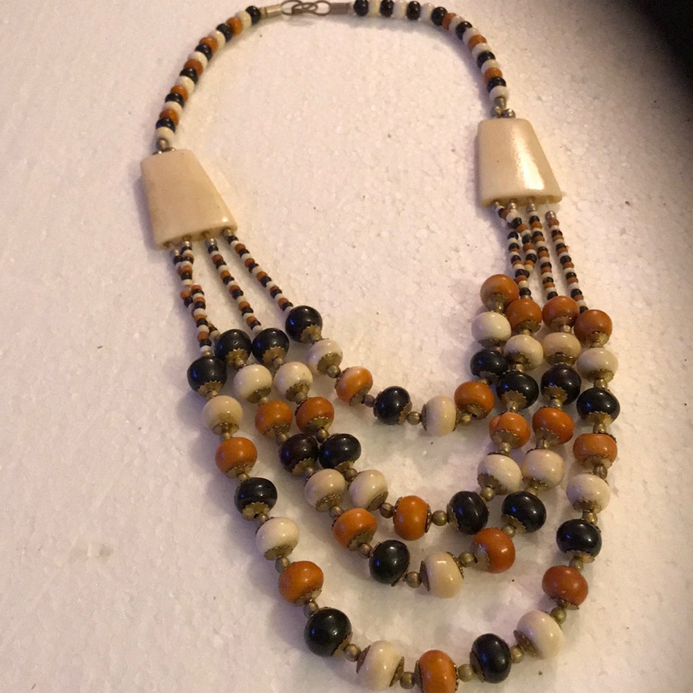 Antique yak bone necklace